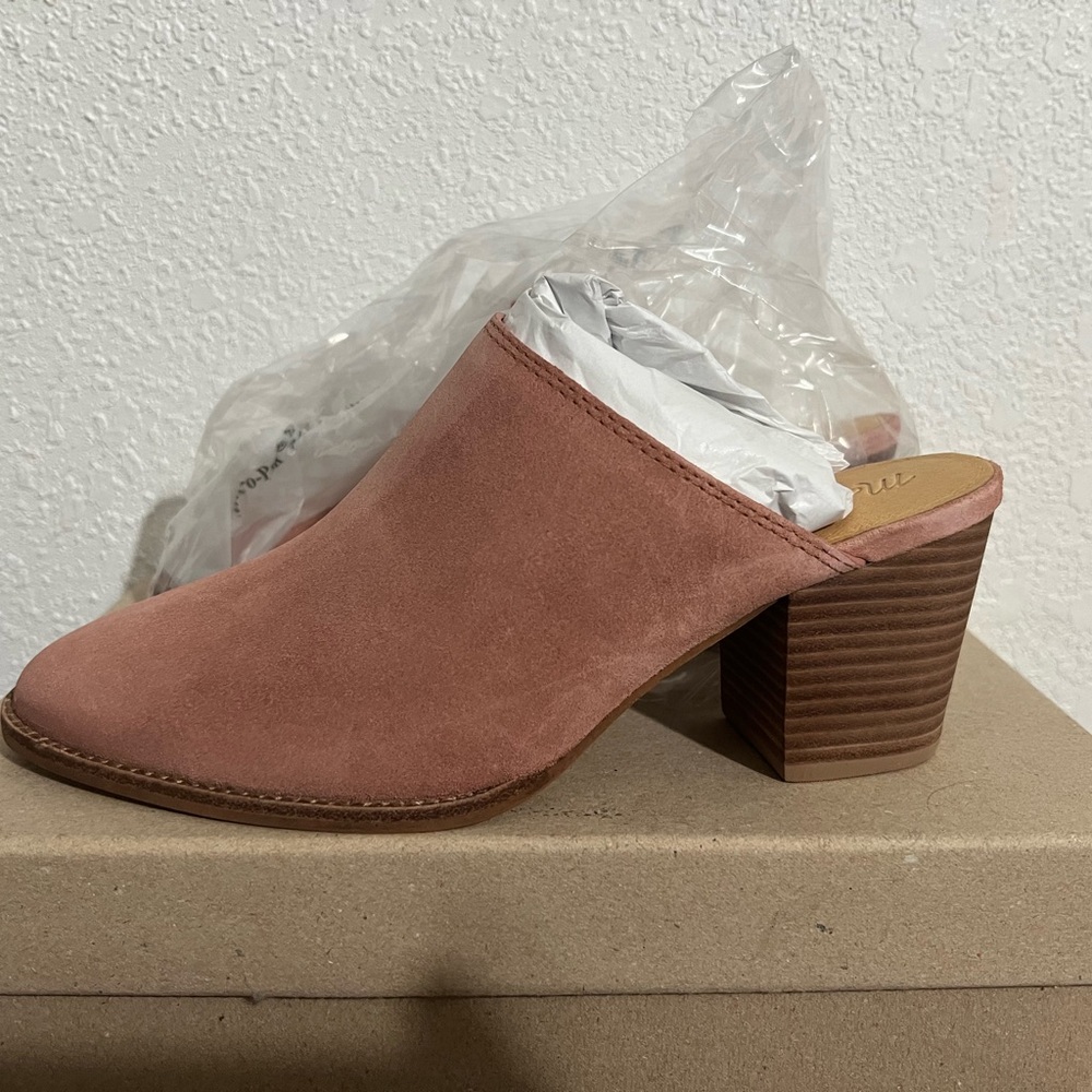 Madewell The Harper Mule in Suede Old Rose Sz 7 1/2